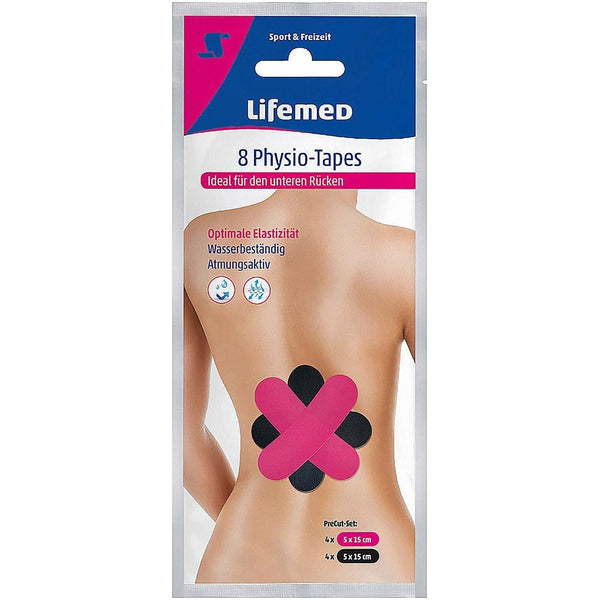 Lifemed Physio-Tapes Unterer Rücken farbig sortiert 15 cm x 5 cm