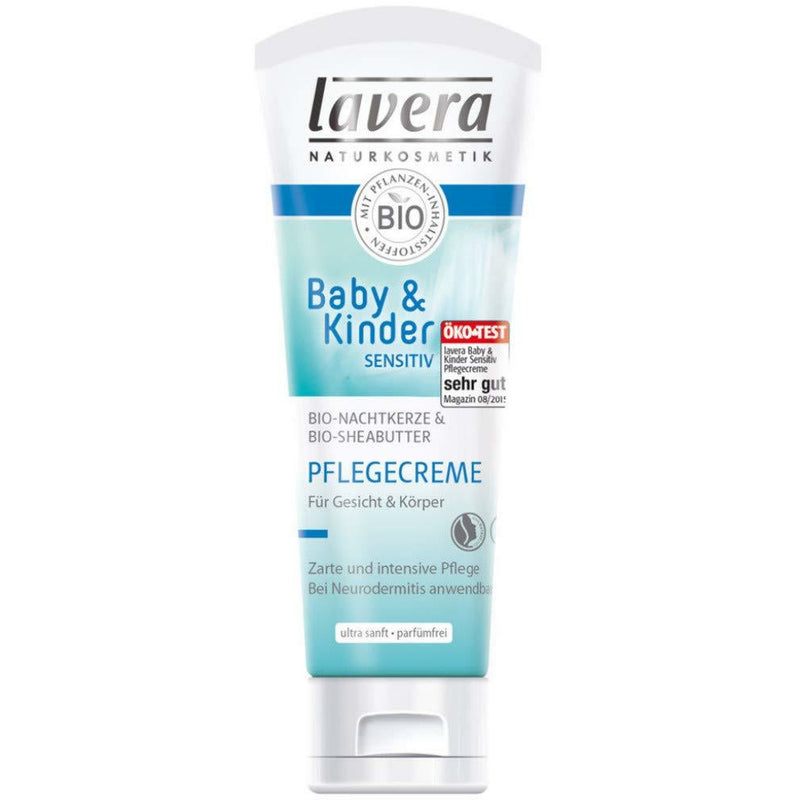 Lavera Baby & Kinder sensitiv Pflegecreme Bio-Nachtkerze & Bio-Sheabutter 3er Vorteilspack (3 x 75ml)