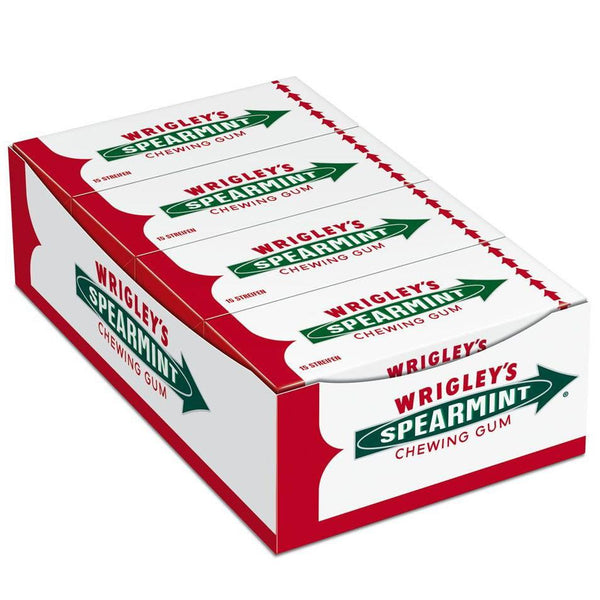 Wrigley's Spearmint Chewing Gum 15 Pack (8 x 15 Gums)