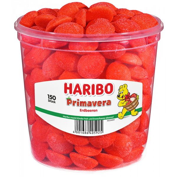 Haribo Erdbeeren Primavera 150 St,  1050 g Dose