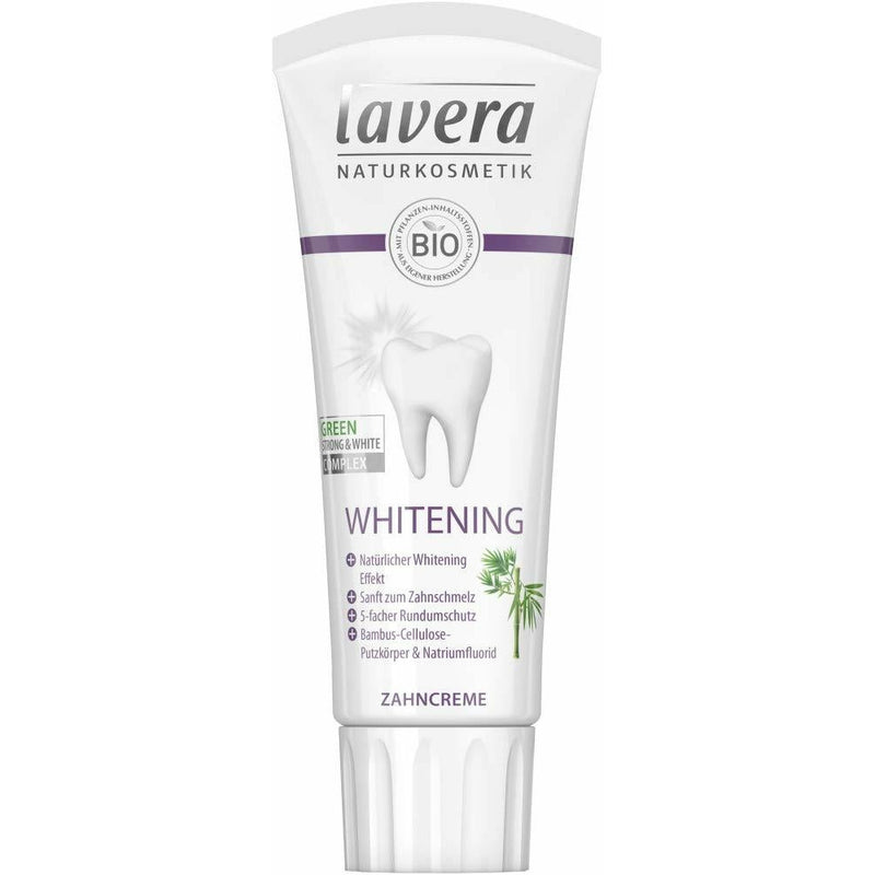 Lavera Whitening Toothpaste with bamboo cellulose cleaning agent & sodium fluoride 75ml