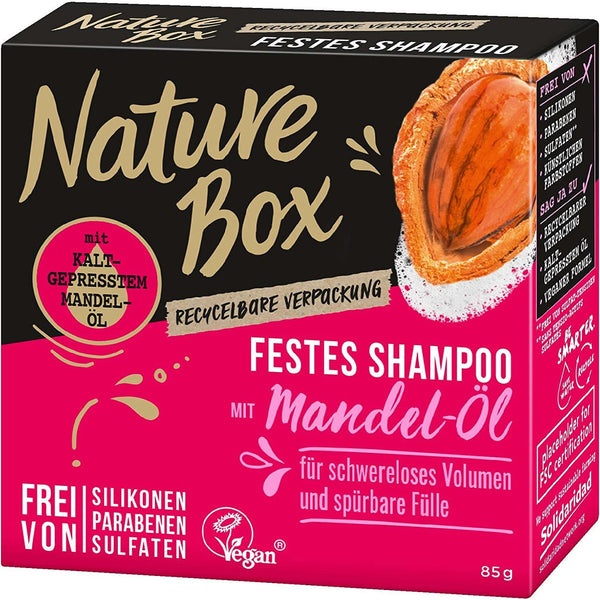 Nature Box Festes Shampoo mit Mandel-Öl 85g