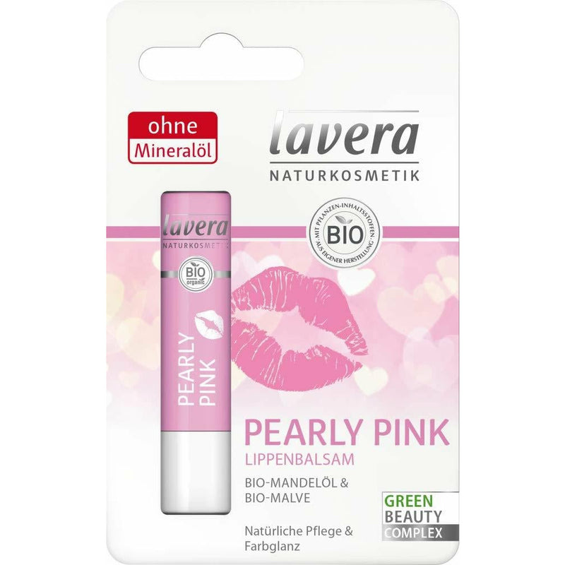 Lavera Lip Balm Pearly Pink Organic Almond Oil & Organic Mallow 4.5g