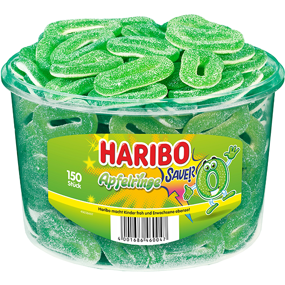 Haribo Saure Apfelringe 1200 g Dose