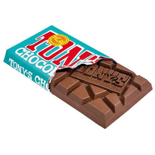 Tony´s Chocolonely - Greatest Bits - Vollmilchschokolade mit Karamellstückchen, Mandeln, Brezel, Honig-Mandel-Nougat und Meersalz, 180g