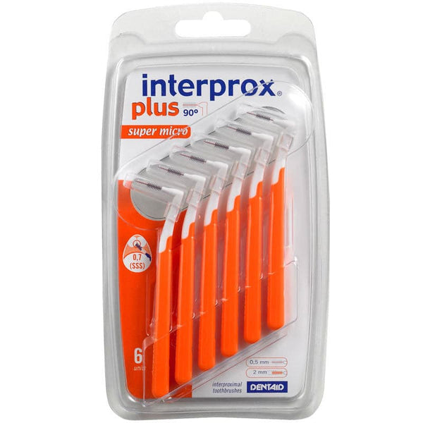 Interprox plus interdental brushes orange super micro pack of 6