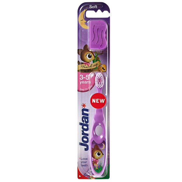 Jordan children's toothbrush Step 2 (3-5 years) with cap