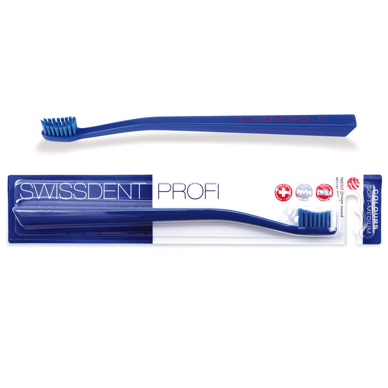 Swissdent Profi Colors toothbrush soft-medium blue/blue