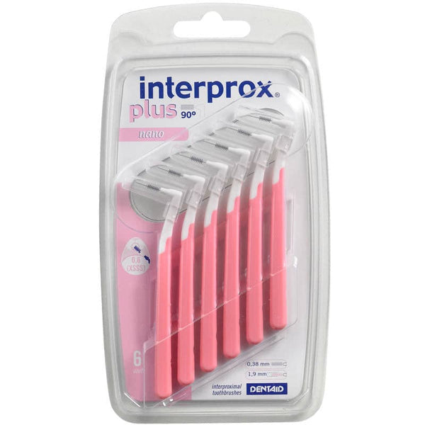 Interprox plus interdental brushes pink nano pack of 6