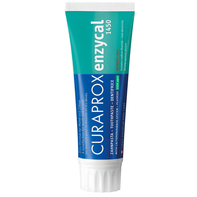 Curaprox enzycal toothpaste 1450ppm fluoride 75ml tube