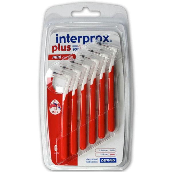 Interprox plus cepillos interdentales rojo mini cónico pack de 6