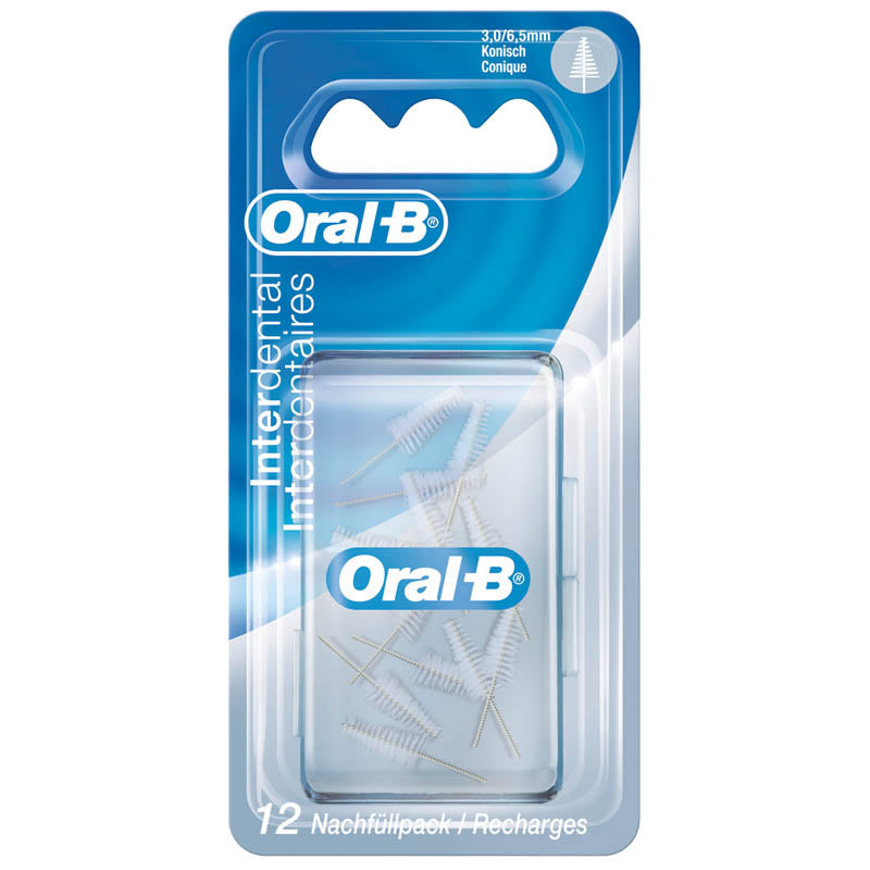 Oral-B interdental brushes refill pack 12 pieces conical fine 3.0-6.5 mm
