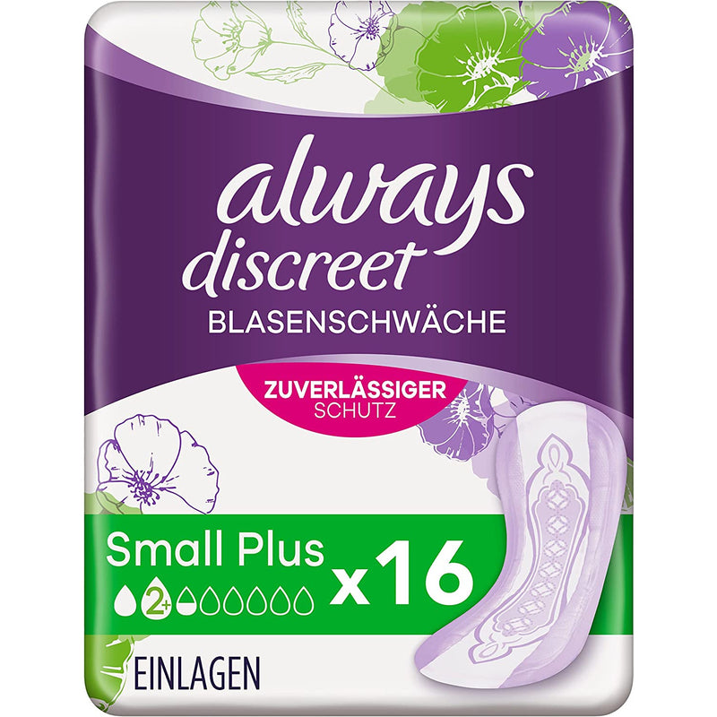 Always discreet Inkontinenz-Einlagen Small plus 16er Packung