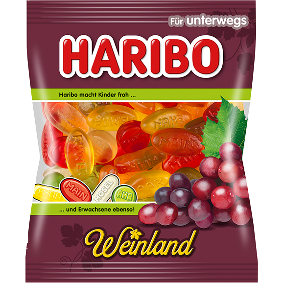 Haribo Weinland Weingummi 100 g Beutel