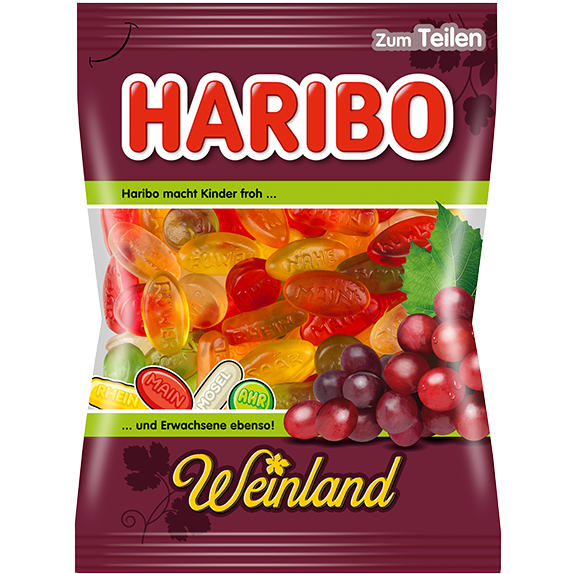 Haribo Weinland Weingummi 200 g Beutel