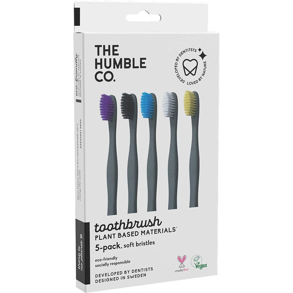 Humble Brush Plant Based Pflanzenbasierte Zahnbürste- soft- 5er Pack