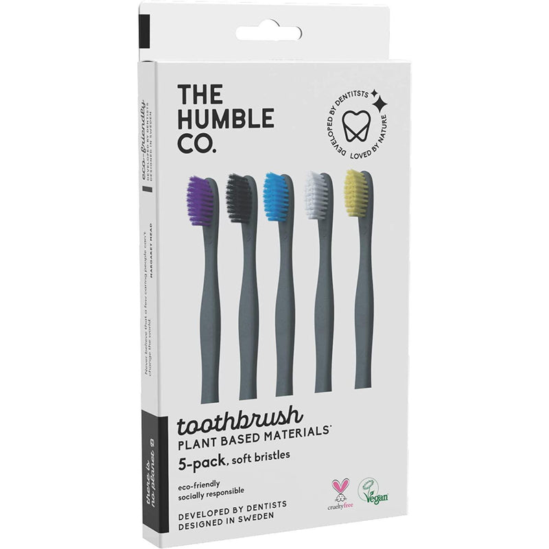 Humble Brush Plant Based Pflanzenbasierte Zahnbürste- soft- 5er Pack