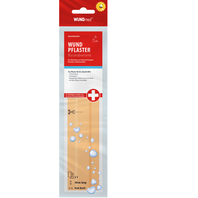 Wundmed wound plaster 0.5 m x 6 cm water-repellent