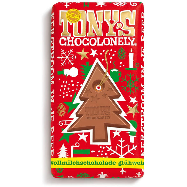 Tony's Chocolonely Vollmilchschokolade mit Orangen, Glühwein, Nelken und Zimt 180g