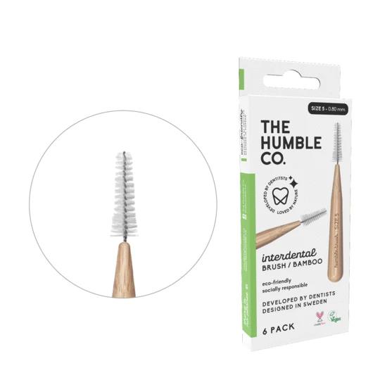 Humble Bamboo Interdental Brushes - Size 5 - 0.80mm - Green - Pack of 6