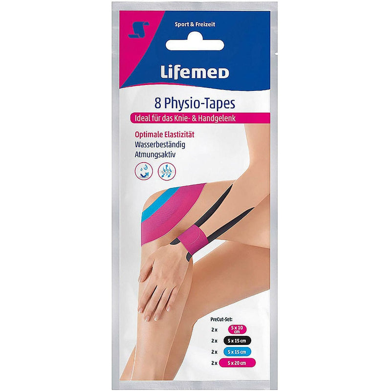 Lifemed Physio-Tapes knee and wrist assorted colors 4 sizes