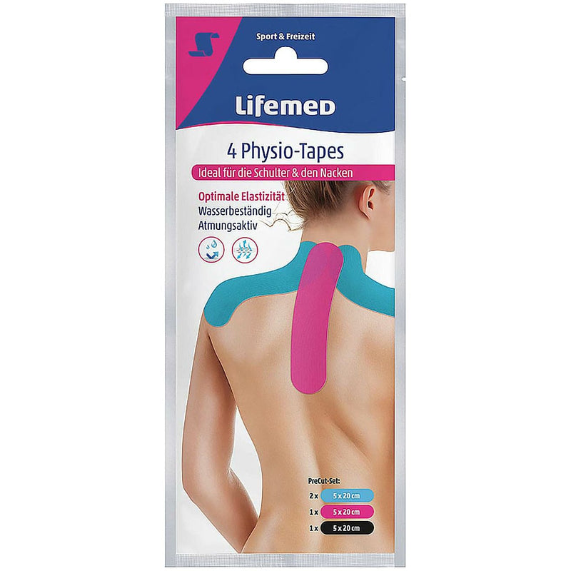 Lifemed Physio-Tapes Nacken farbig sortiert 20 cm x 5 cm