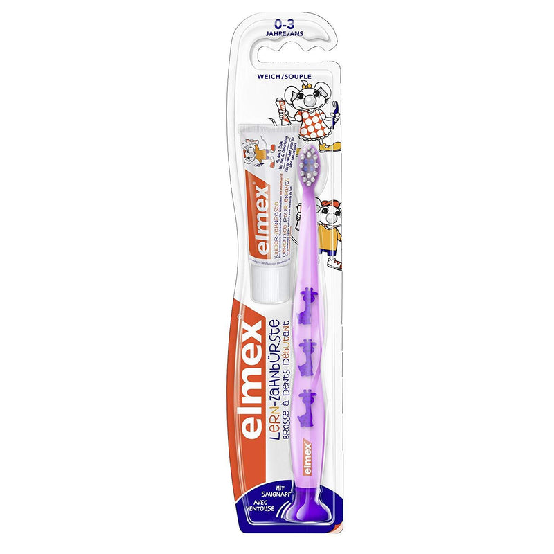 Elmex learning toothbrush with elmex children's toothpaste 12 ml, 0-3 years